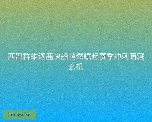 西部群雄逐鹿快船悄然崛起赛季冲刺暗藏玄机